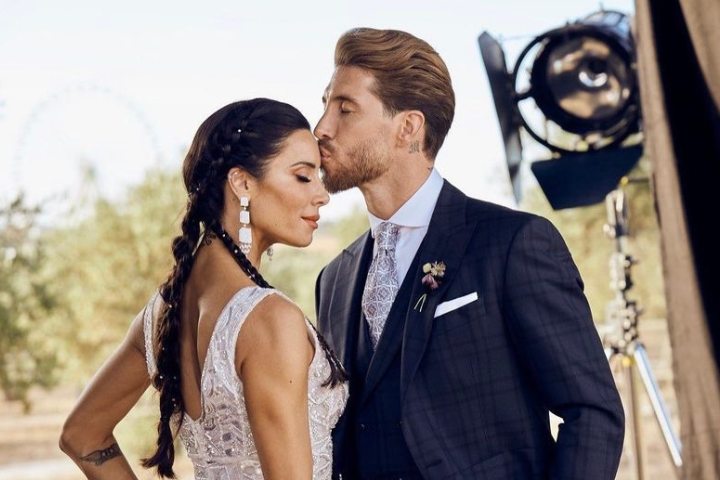 Sergio Ramos y Pilar Rubio, en el día de su boda.