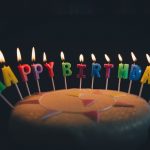 Tarta, cumpleaños, velas