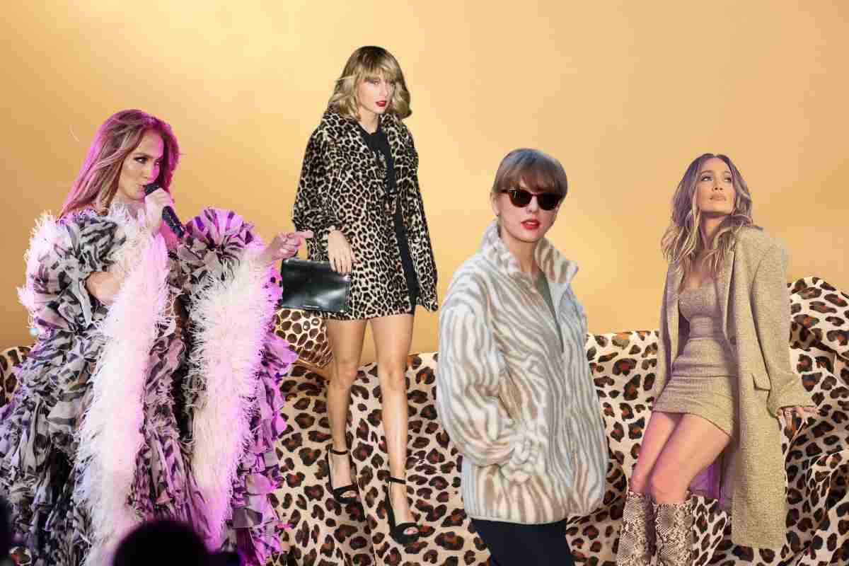 animal print celebrities Jennifer Lopez Taylor Swift moda tendencias