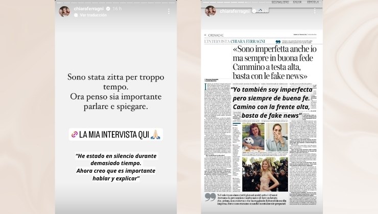 Chiara Ferragni Fedez divorcio separación pareja primeras declaraciones entrevista